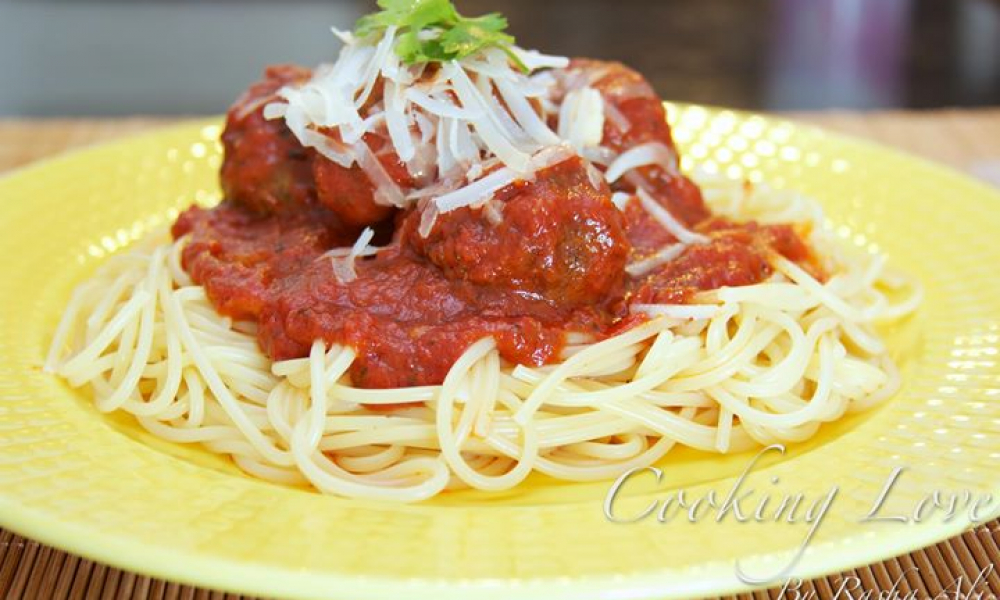 اسباغيتي بكرات اللحم